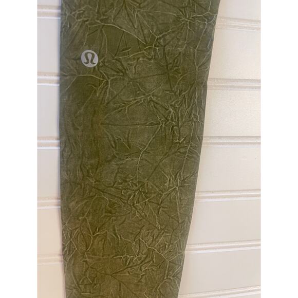 Lululemon Fast and Free High Rise Tight Leggings Ice Wash Moss Green Womens 4 - Picture 7 of 9